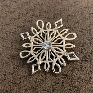 Elegant Enchanted Snowflake Brooch